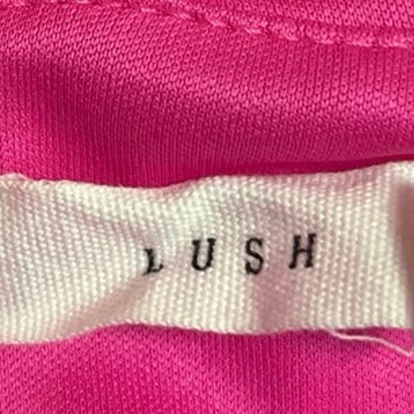 Lush Pink Sleeveless V-neck Cami Camisole Mini Fit & Flare Jumpsuit Romper Sz M - Picture 4 of 5